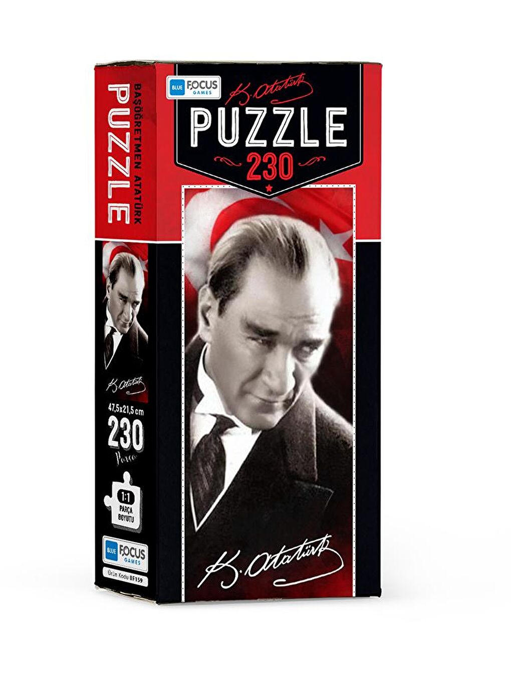 Blue Focus Karışık 230 Parça Puzzle - Başöğretmen Atatürk - 1