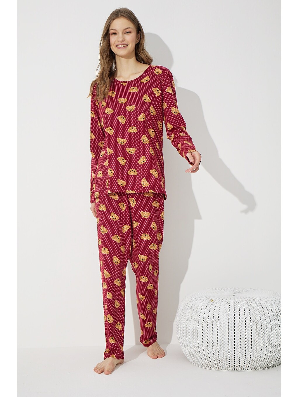 Karışık Pamuklu Pijama Takım 7586-1