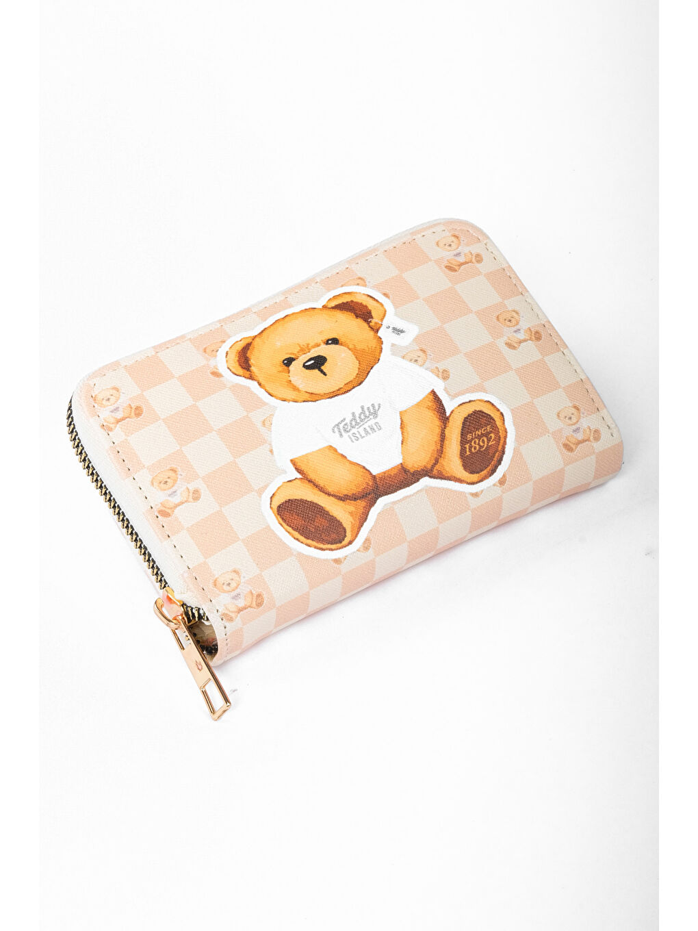 Kahverengi Teddy Island Kareli El Çantası Kahve-1