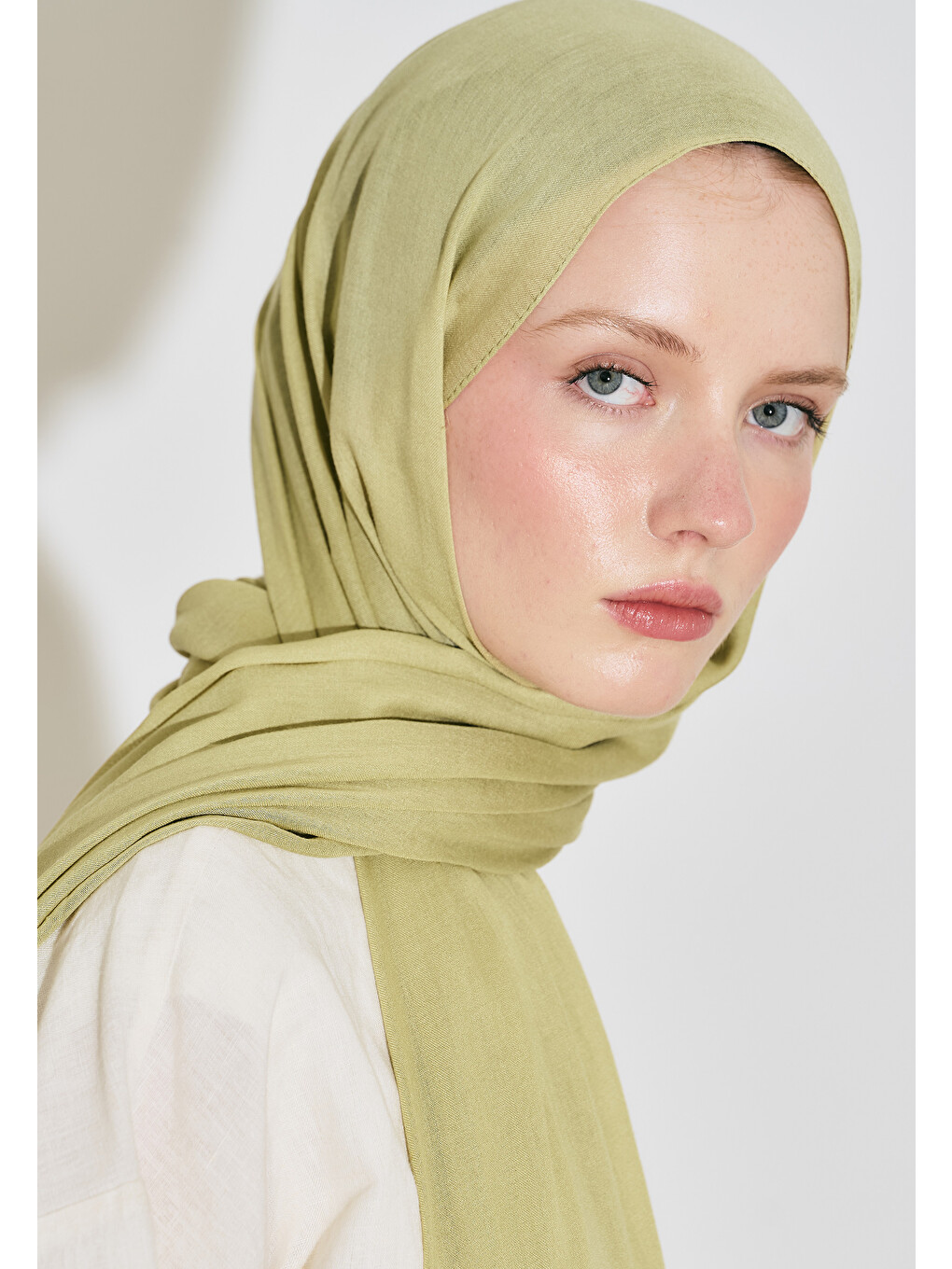 Yeşil Soft Viskon Şal Ihlamur-3