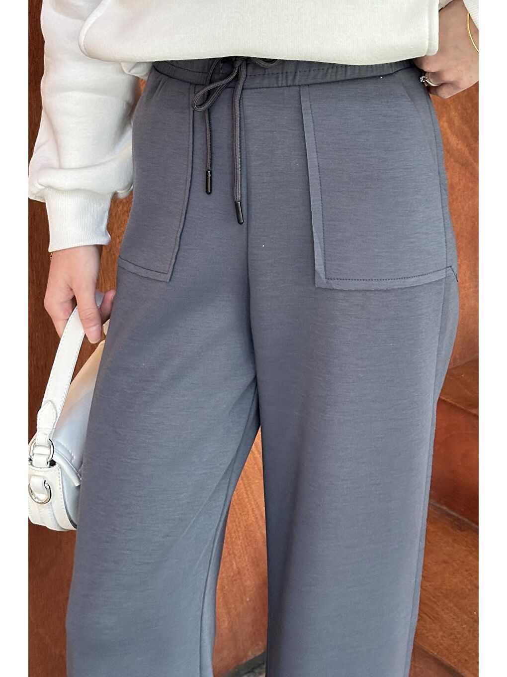 Bol Paça  Eşofman Altı Antrasit-1