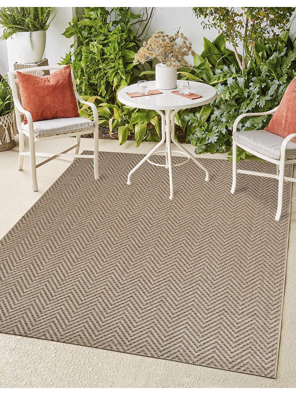 Sisaluna 4441 Bej Jüt Tabanlı Modern Dokuma Kilim Sisal Hasır Halı-120x170-6