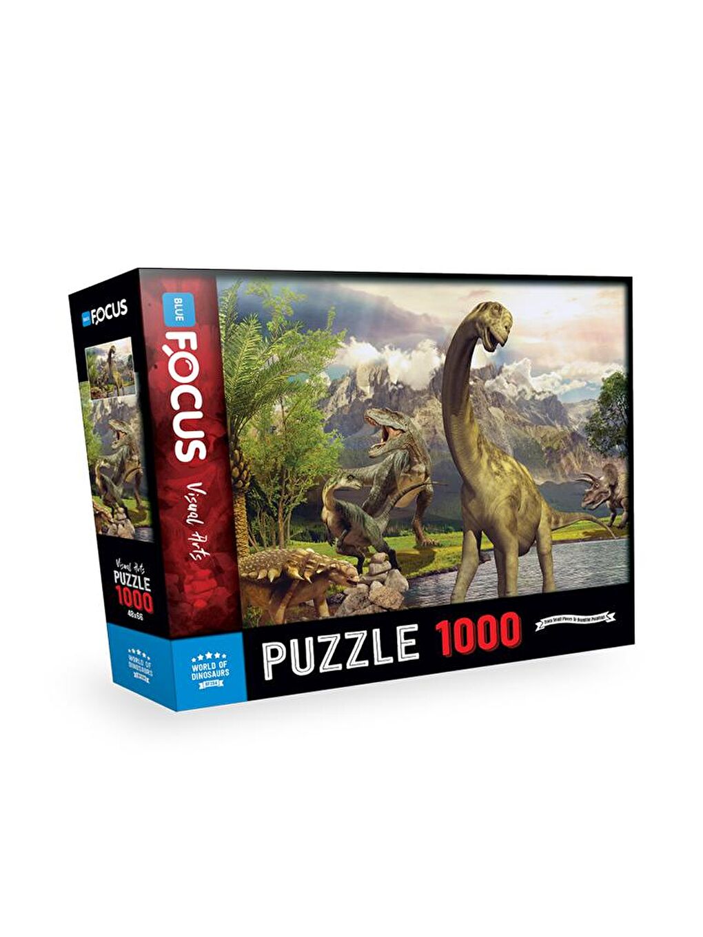 Blue Focus Karışık 1000 Parça Puzzle - Dinozorların Dünyası (World of Dinosaurs) - 1