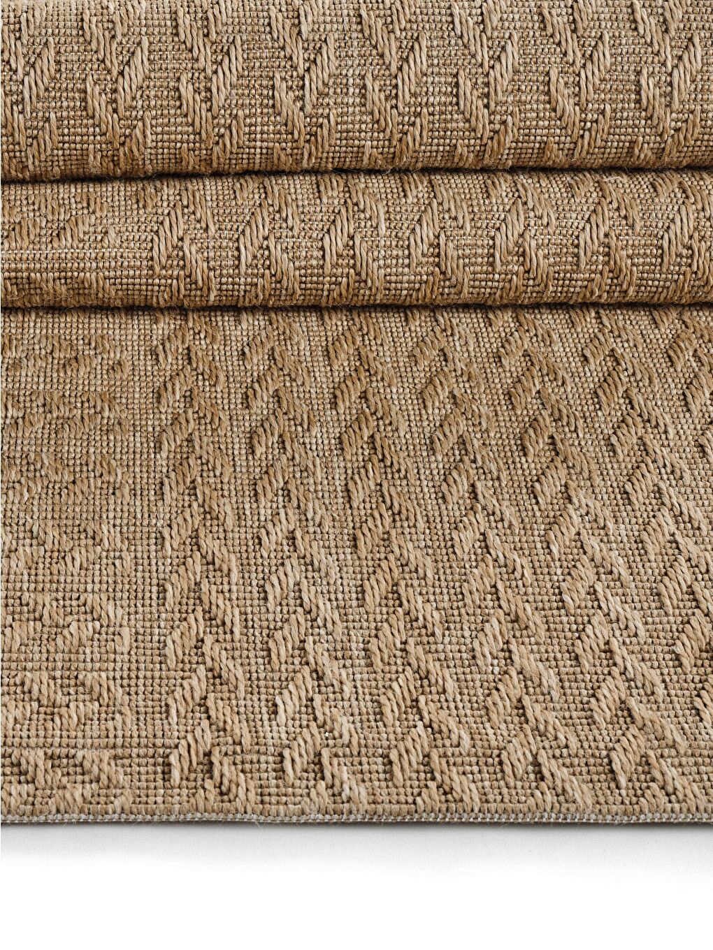 Konfor Halı Sisaluna 4443 Bej Jüt Tabanlı Modern Dokuma Kilim Sisal Hasır Halı-80x150 - 4