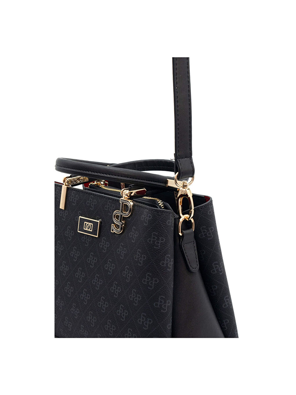 Siyah Kadın Omuz Çantası 1098-45862 SILVER POLO BAYAN ÇANTASI M178 SİYAH-MAT SİYAH-6