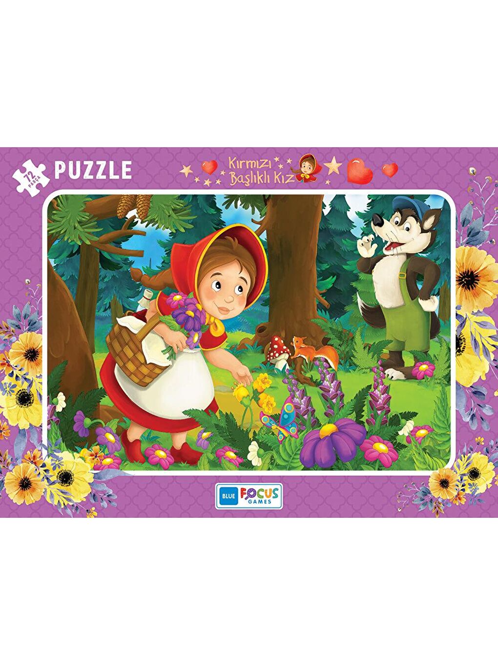 Blue Focus Karışık 72 Parça Puzzle - Kırmızı Başlıklı Kız - 1