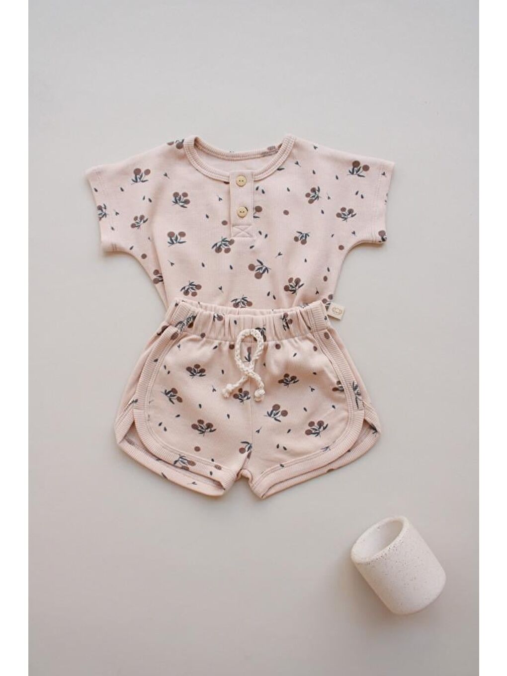 Bej Zeytin Baskı Kaşkorse Alt Üst Takım