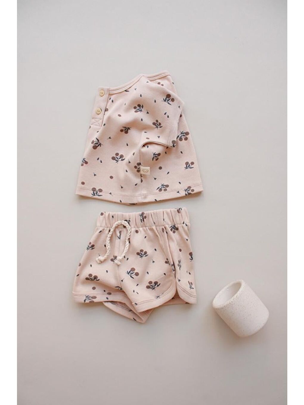 Bej Zeytin Baskı Kaşkorse Alt Üst Takım-1