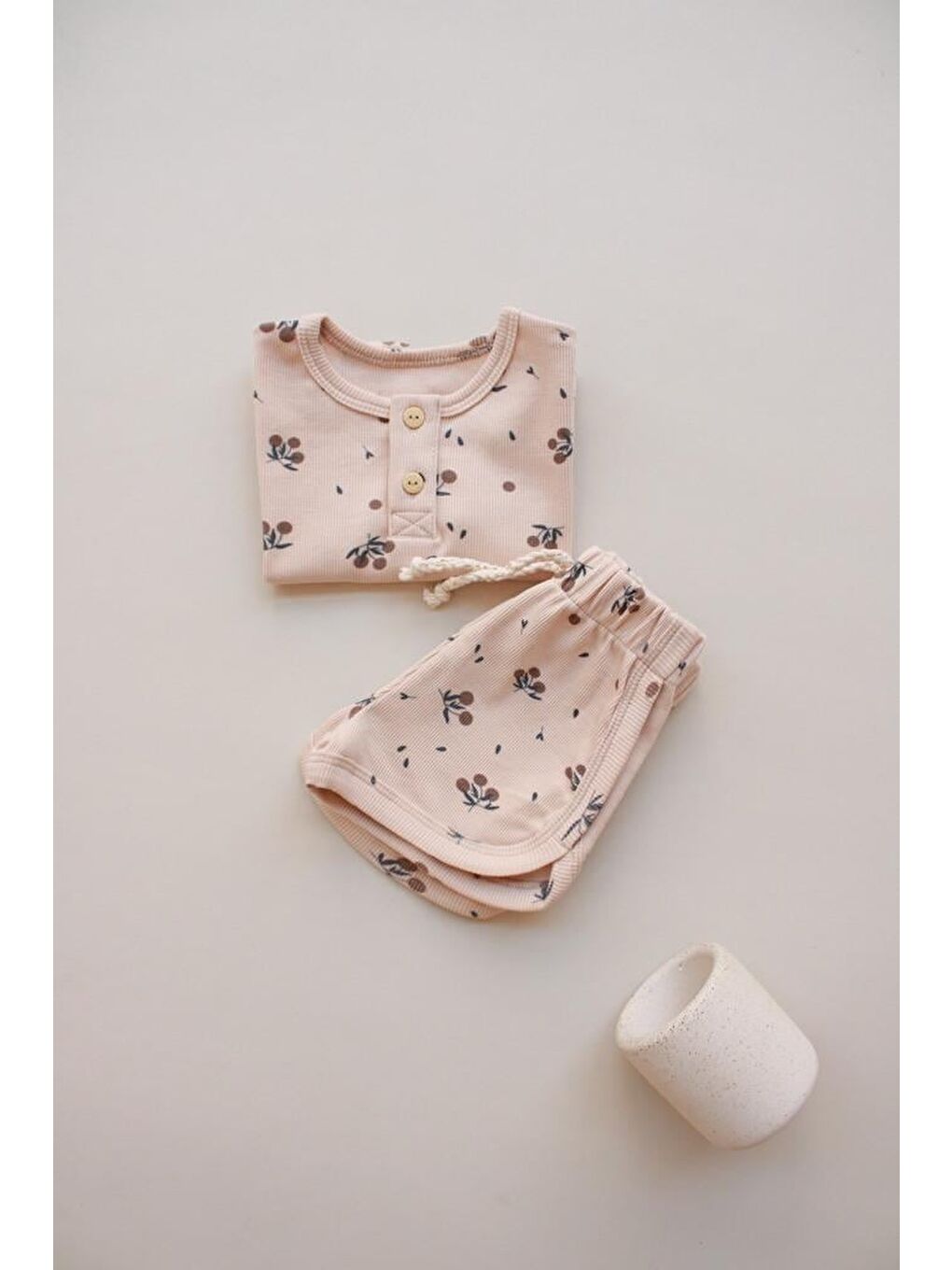 Bej Zeytin Baskı Kaşkorse Alt Üst Takım-4