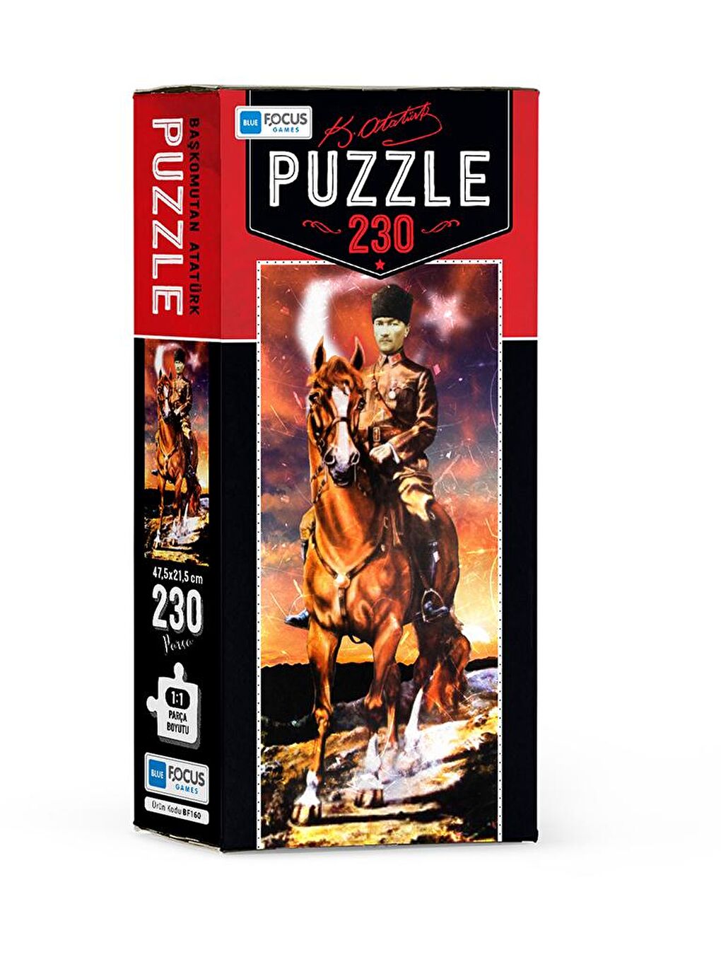 Blue Focus Karışık 230 Parça Puzzle - Başkomutan Atatürk - 1