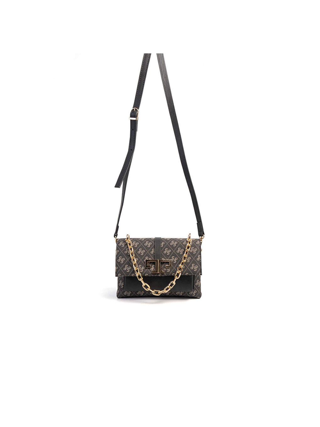 Gri Kadın Çapraz Çanta 1148-46430 SILVER POLO ÇAPRAZ BAYAN ÇANTASI M178 FÜME-MAT SİYAH