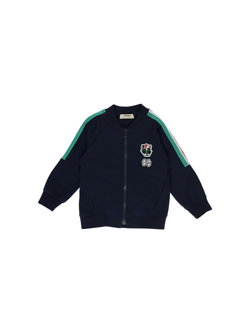 Lacivert Erkek Çocuk Kolej Yaka Arma Detay Sweatshirt