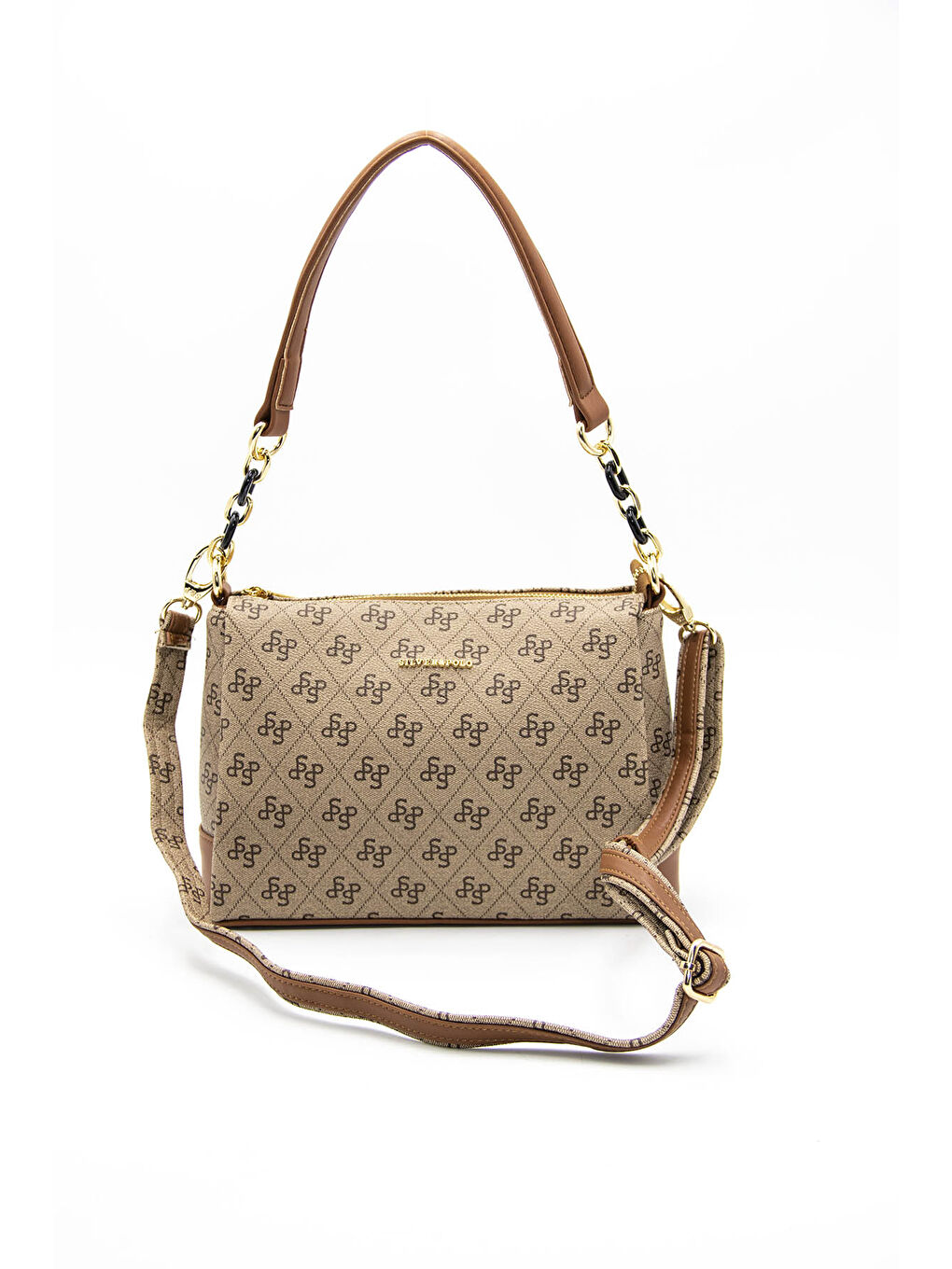 Bej Kadın Çapraz Çanta 910-43017 ÇAPRAZ BAYAN ÇANTASI M178 KOYU BEJ-MAT TABA-4