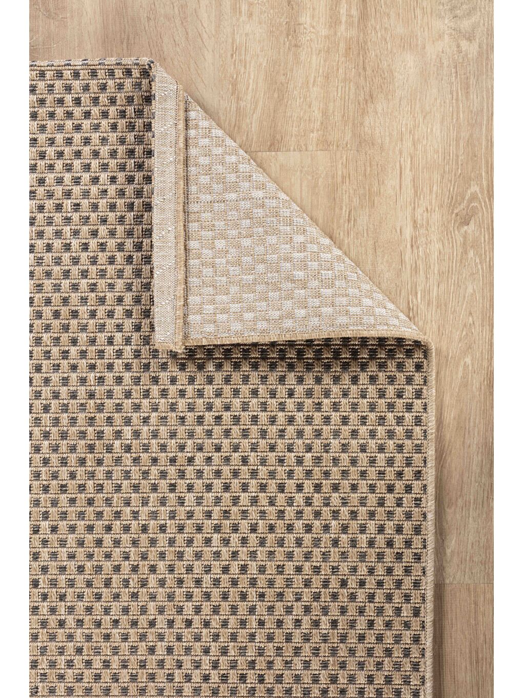 Sisaluna 4442 Bej Jüt Tabanlı Modern Dokuma Kilim Sisal Hasır Halı-160x230-1