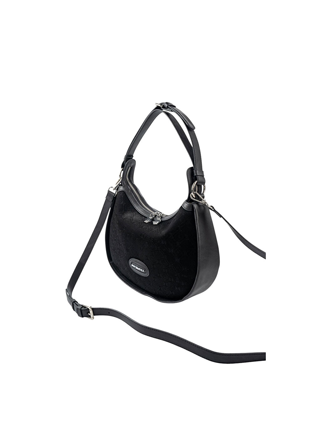 Siyah Kadın Omuz Çantası 1263-48566 SILVER POLO BAYAN ÇANTASI M158 SİYAH-NOVA SİYAH-4