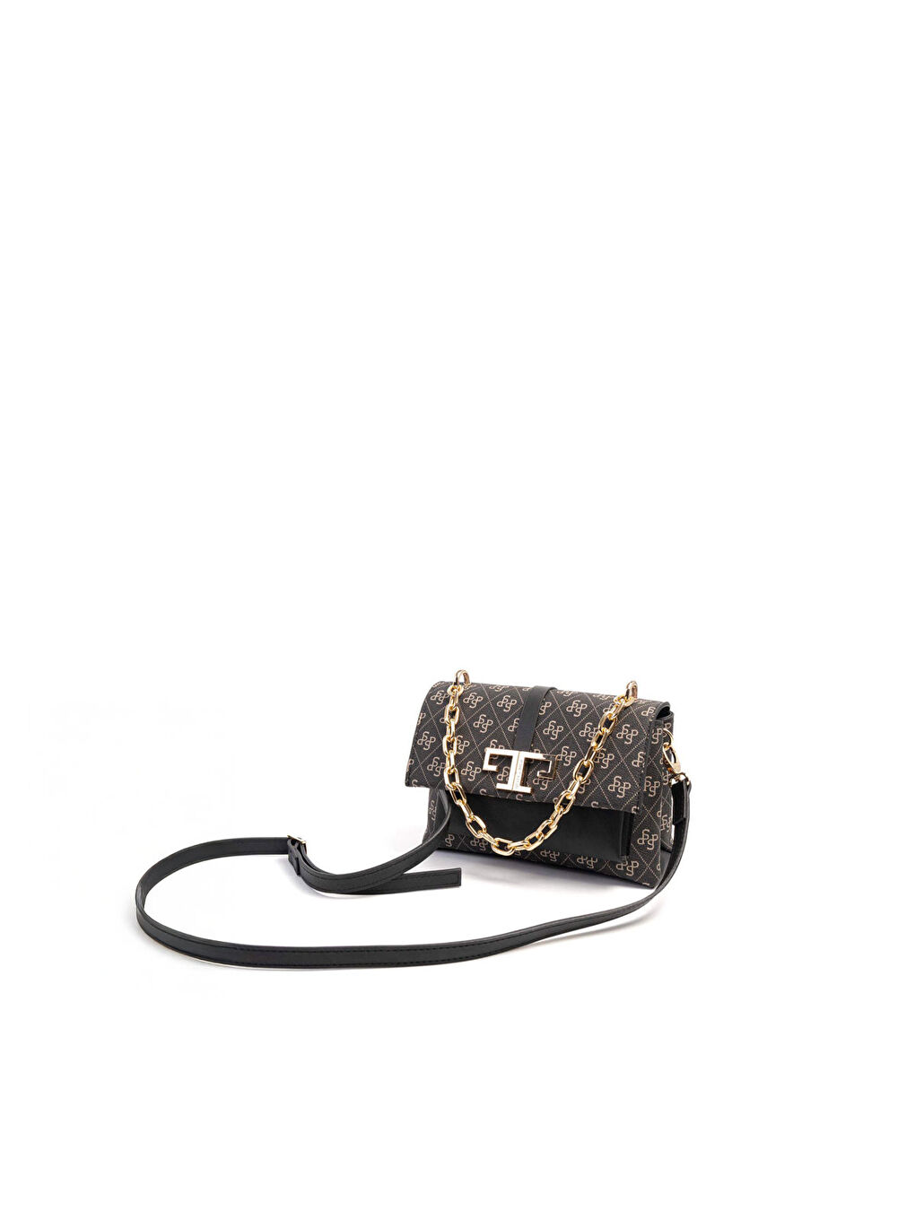 Gri Kadın Çapraz Çanta 1148-46430 SILVER POLO ÇAPRAZ BAYAN ÇANTASI M178 FÜME-MAT SİYAH-4