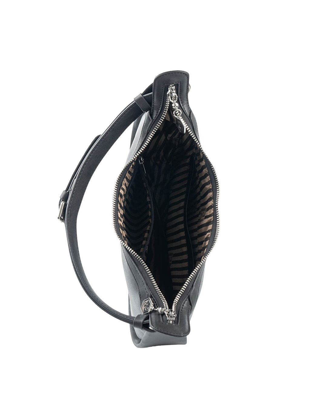 Siyah Kadın Omuz Çantası 1263-48566 SILVER POLO BAYAN ÇANTASI M158 SİYAH-NOVA SİYAH-5