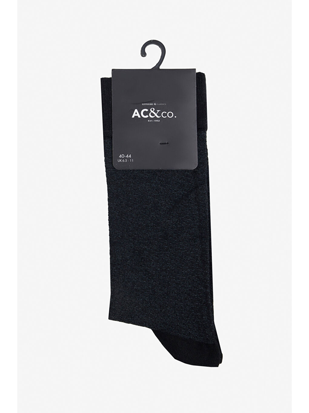 Erkek Siyah Desenli Bambu Tekli Çorap