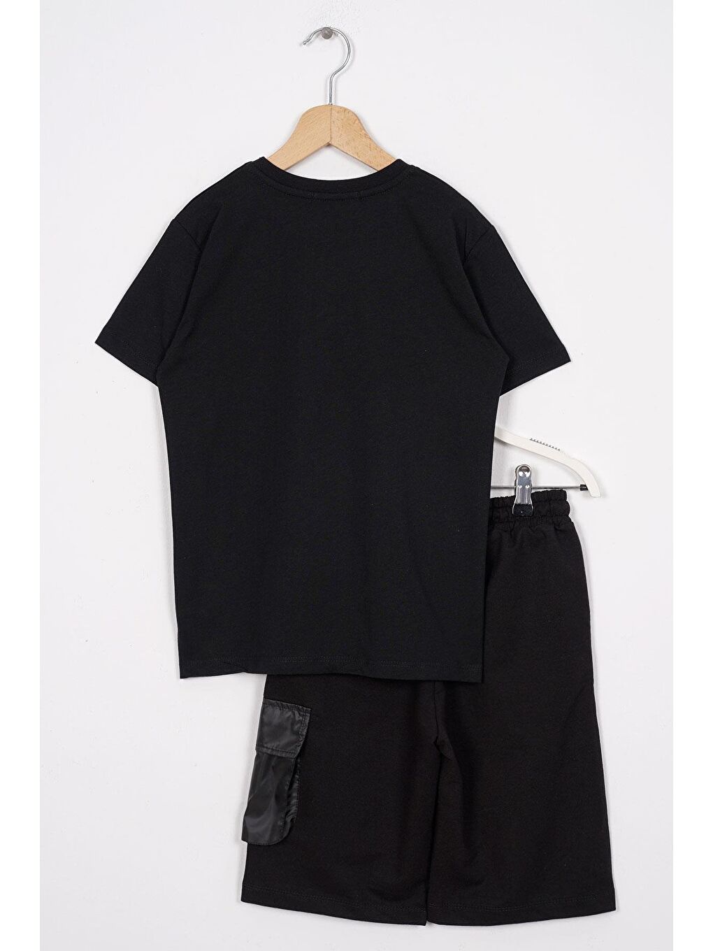 Ready Baskılı Siyah Renk Erkek Çocuk Şortlu Takım-2