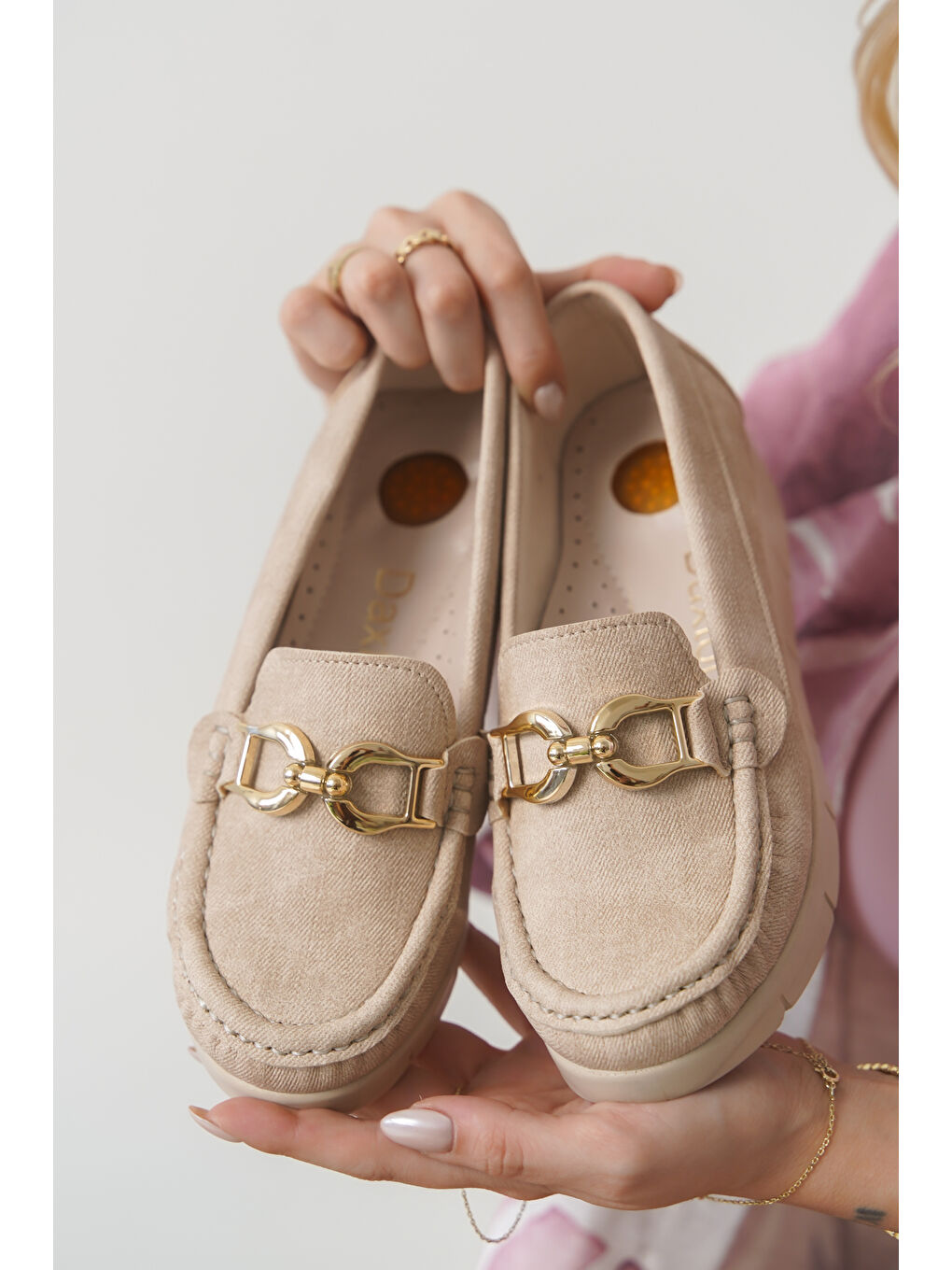 Bej D727 Günlük Ortopedik Kadın Ayakkabı-2