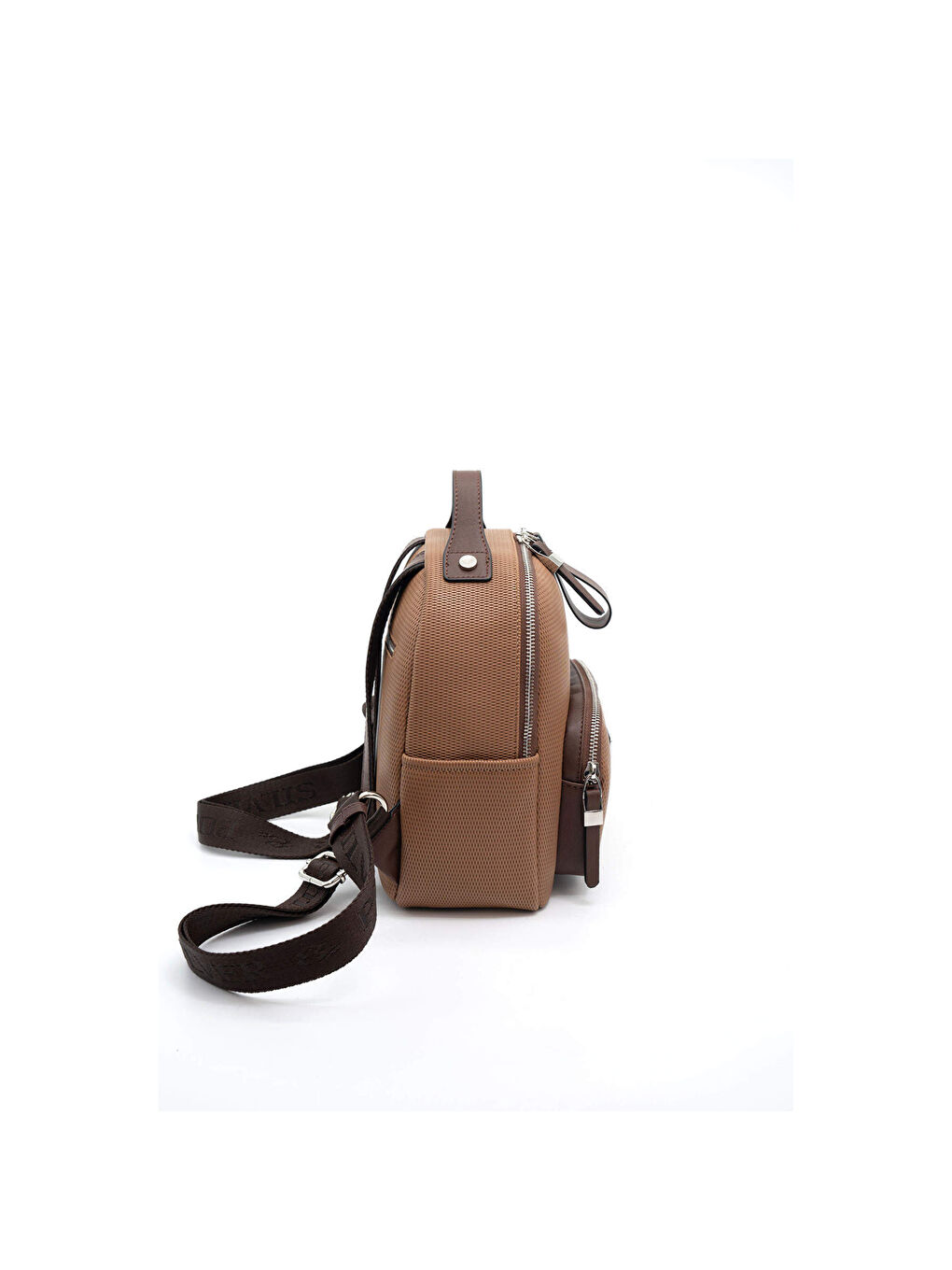 Kahverengi Kadın 1130-45816 SILVER POLO SIRT ÇANTASI M86 KARAMEL-MAT KAHVE-2