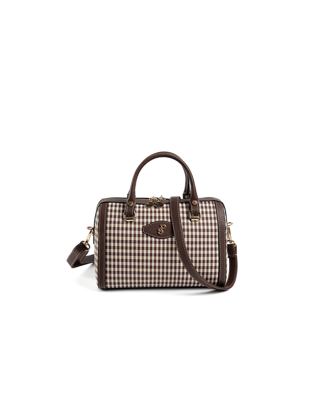 Kahverengi Kadın Omuz Çantası 1091-47873 SILVER POLO BAYAN ÇANTASI M191 KAHVE SARI-MAT KAHVE-5