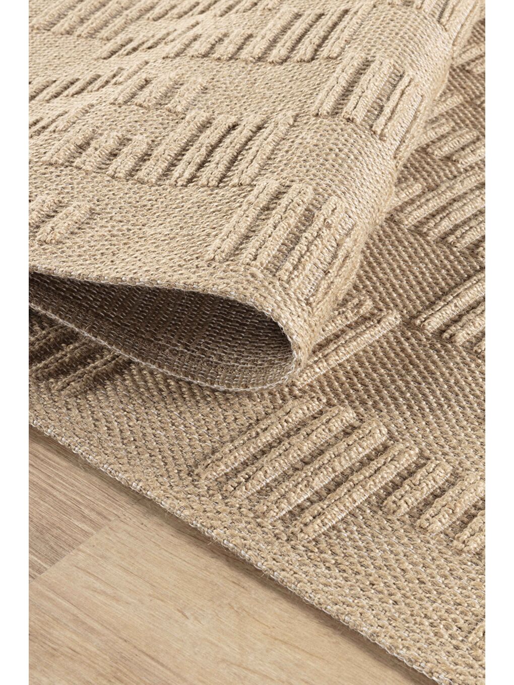 Natura 6664 %100 Doğal Jüt Kilim Bej Renkli Yumuşak Dokulu Kilim Modern Dokuma Kilim-100x200-3