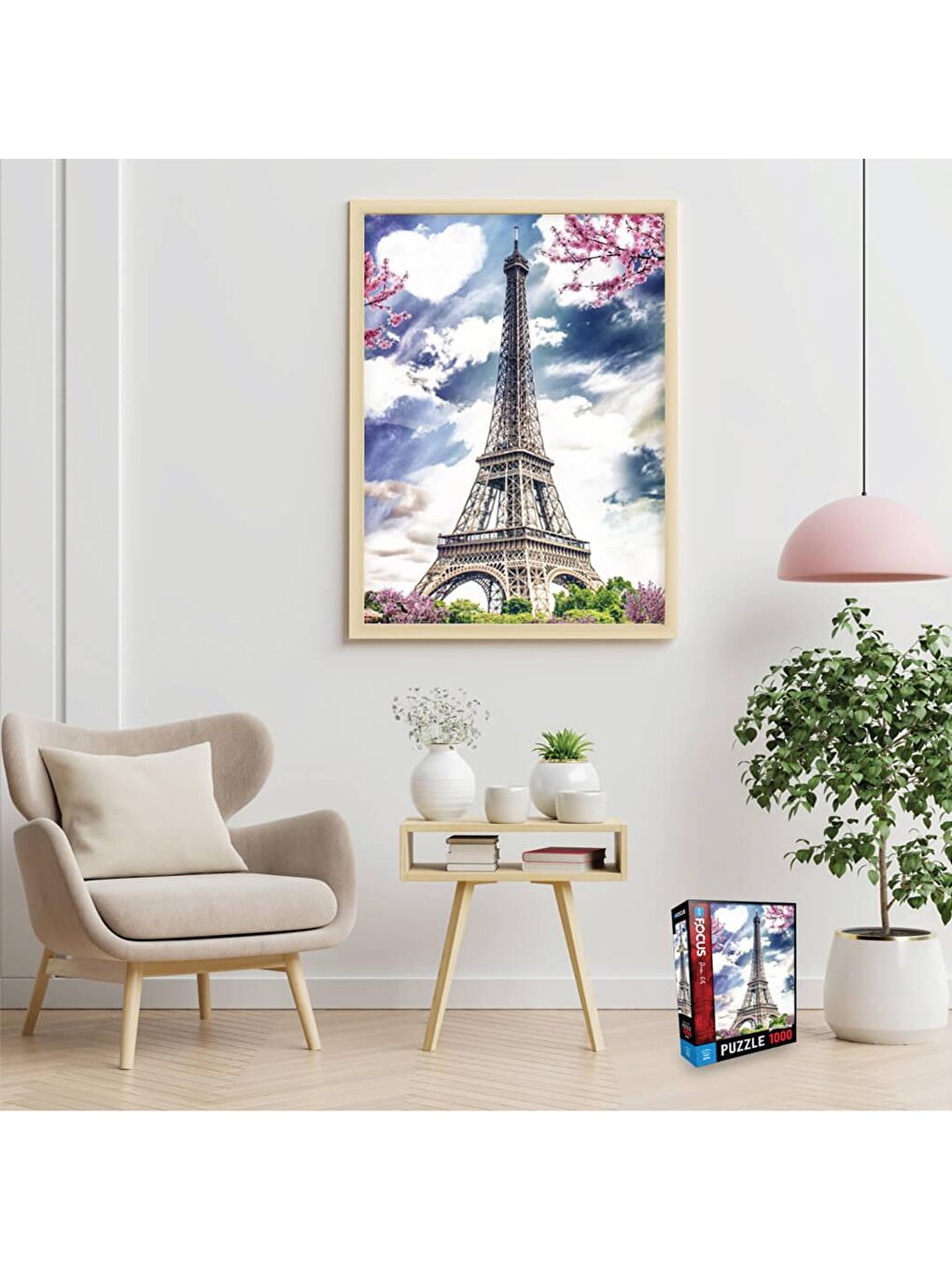 Blue Focus Karışık 1000 Parça Puzzle - Eyfel Kulesi (Eiffel Tower) - 2