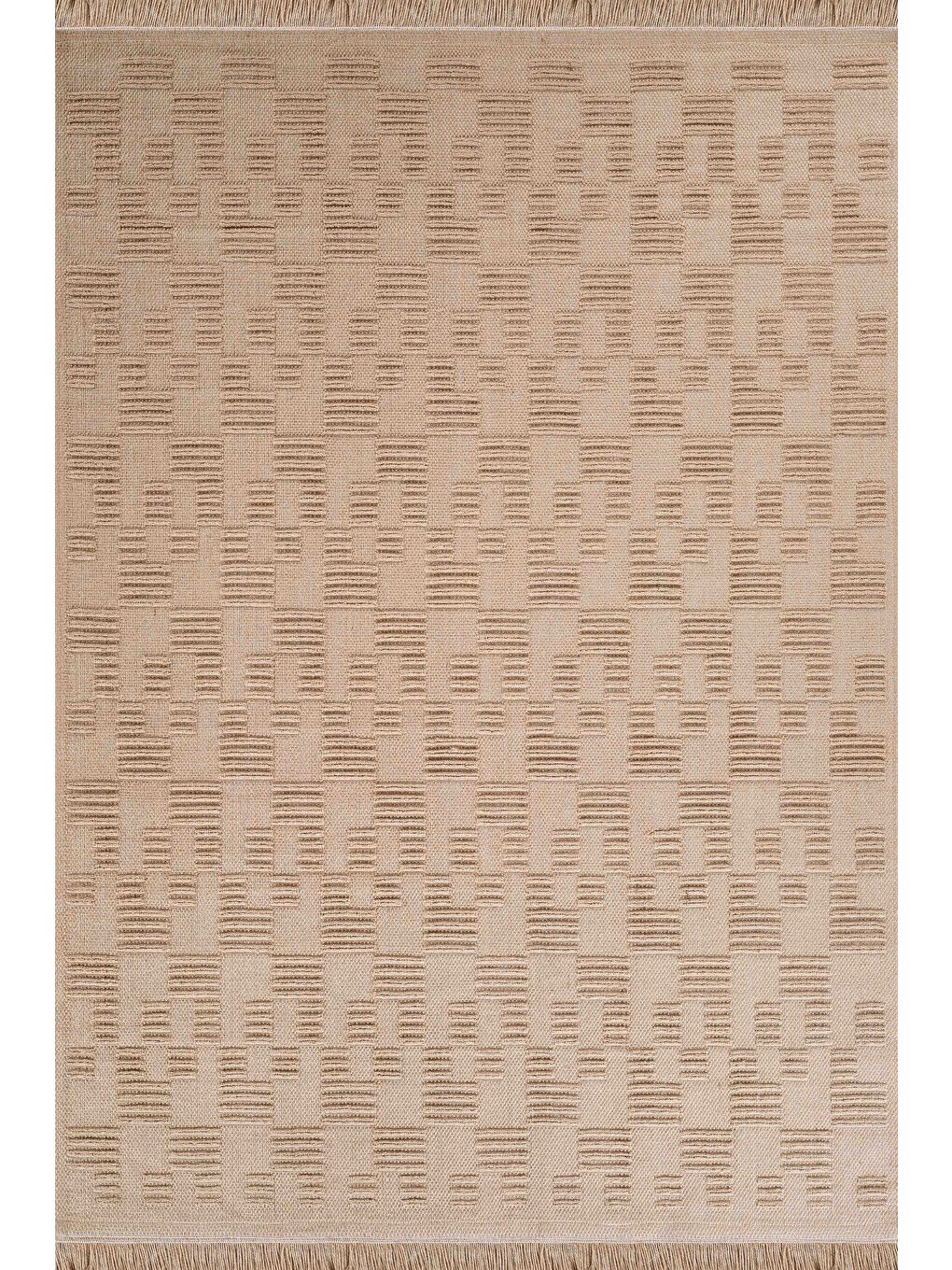 Natura 6664 %100 Doğal Jüt Kilim Bej Renkli Yumuşak Dokulu Kilim Modern Dokuma Kilim-80x150-4