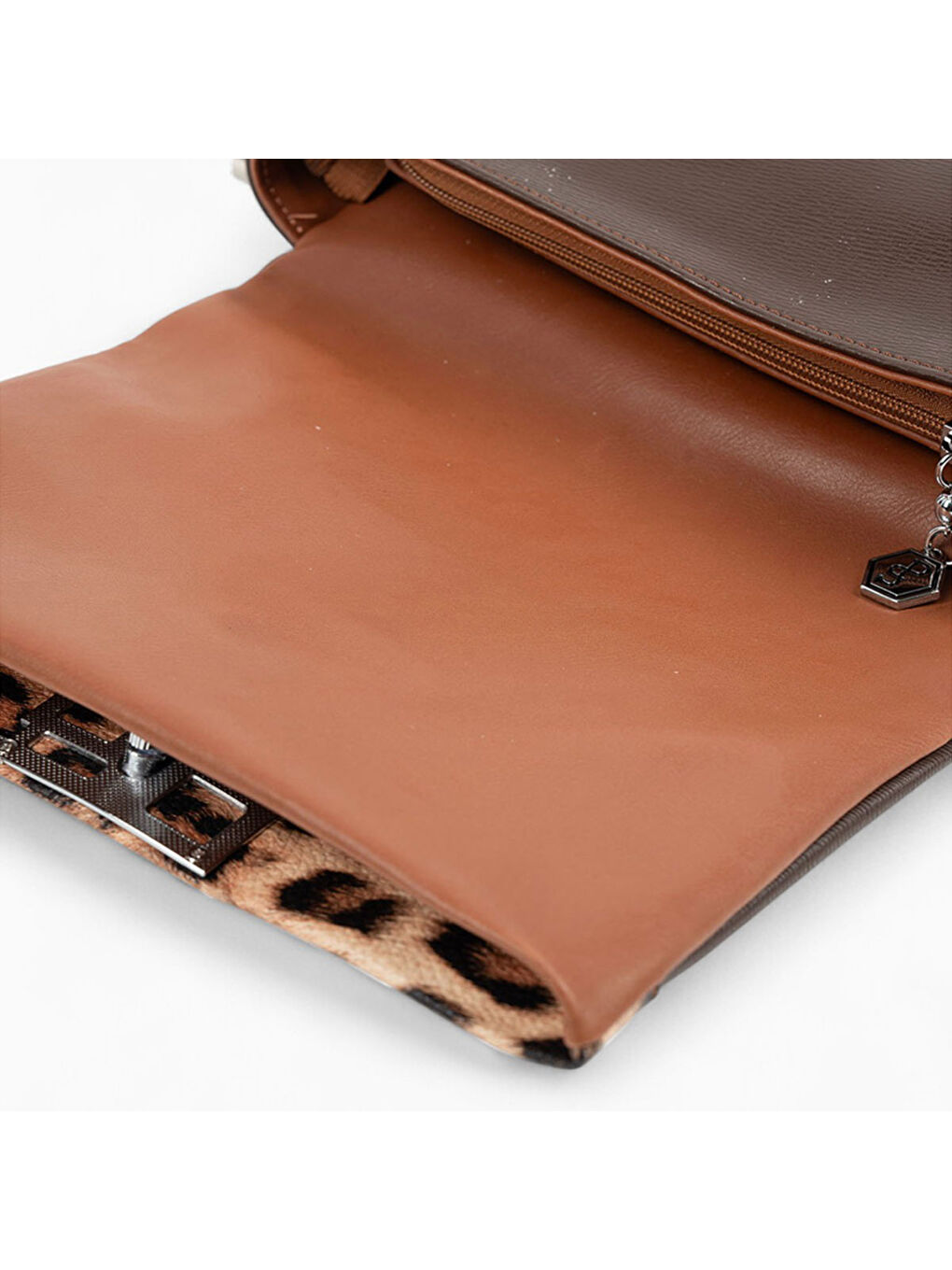 Kahverengi Kadın Çapraz Çanta 1257-48299 SILVER POLO ÇAPRAZ BAYAN ÇANTASI M105 KAHVE-MAT LEOPAR TAB-5