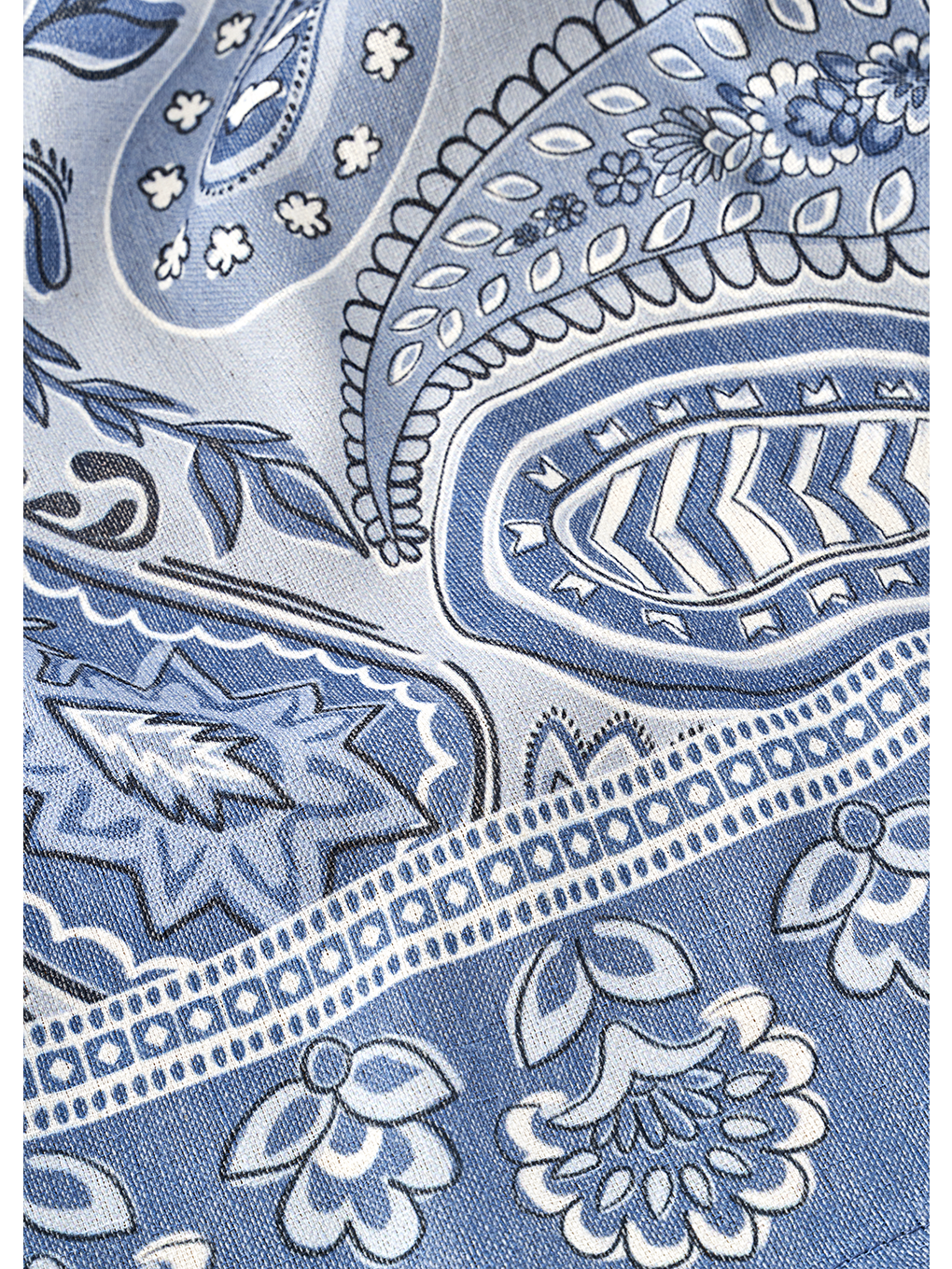 Paisley Baskılı Masa Örtüsü Mavi (150x250 cm)-2