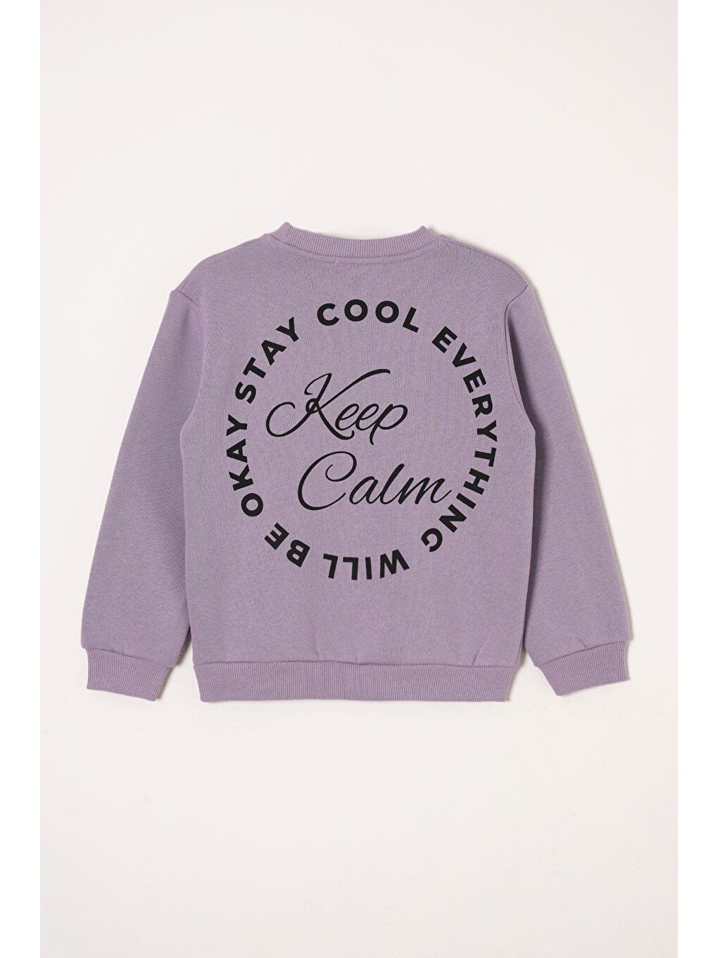 Yazı Baskılı Lila Renk Kız Çocuk  Sweat-1