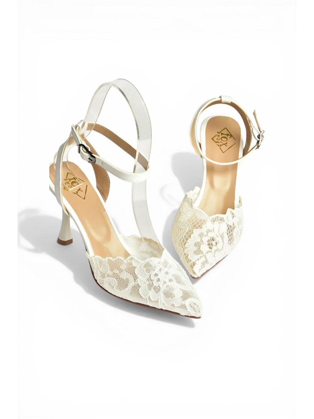 Beyaz Kadın Topuklu Ayakkabı Y752044206-6