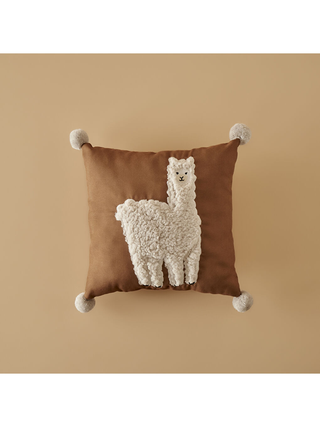 Bella Maison Alpaca Punchlı Kırlent Bej (35x35 cm)