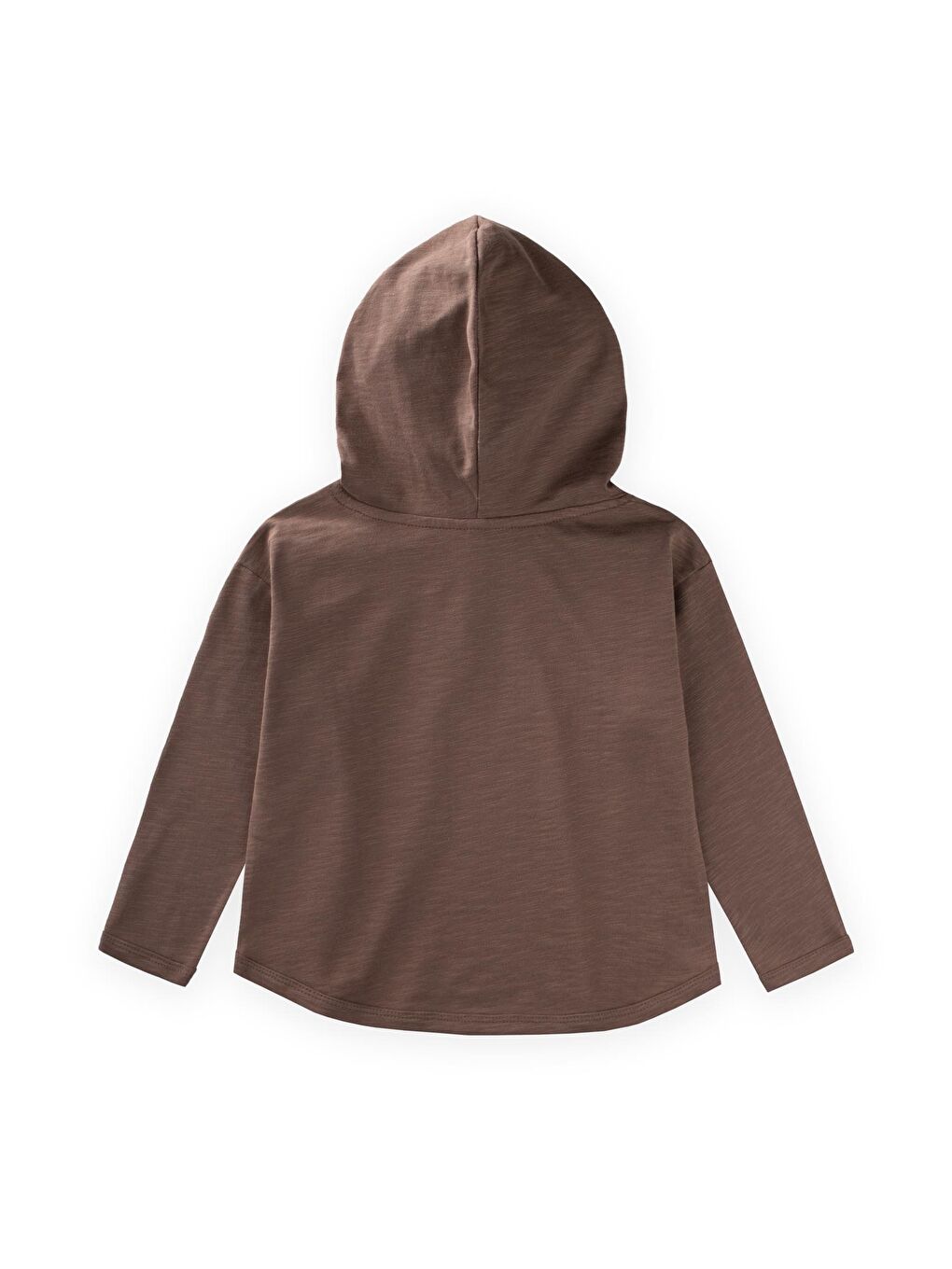 Bej Kapüşonlu Uzun Kollu T-Shırt 2-10 Yaş Vizon-1