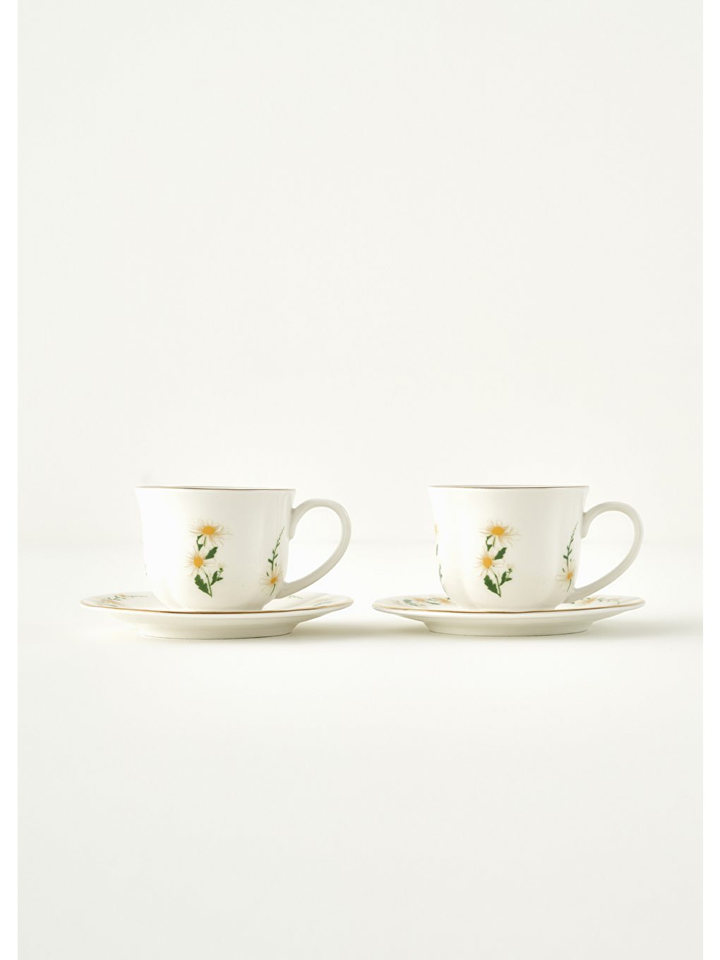 Ekru Daisy 2'li Çay Fincanı Seti Krem (200 cc)-3