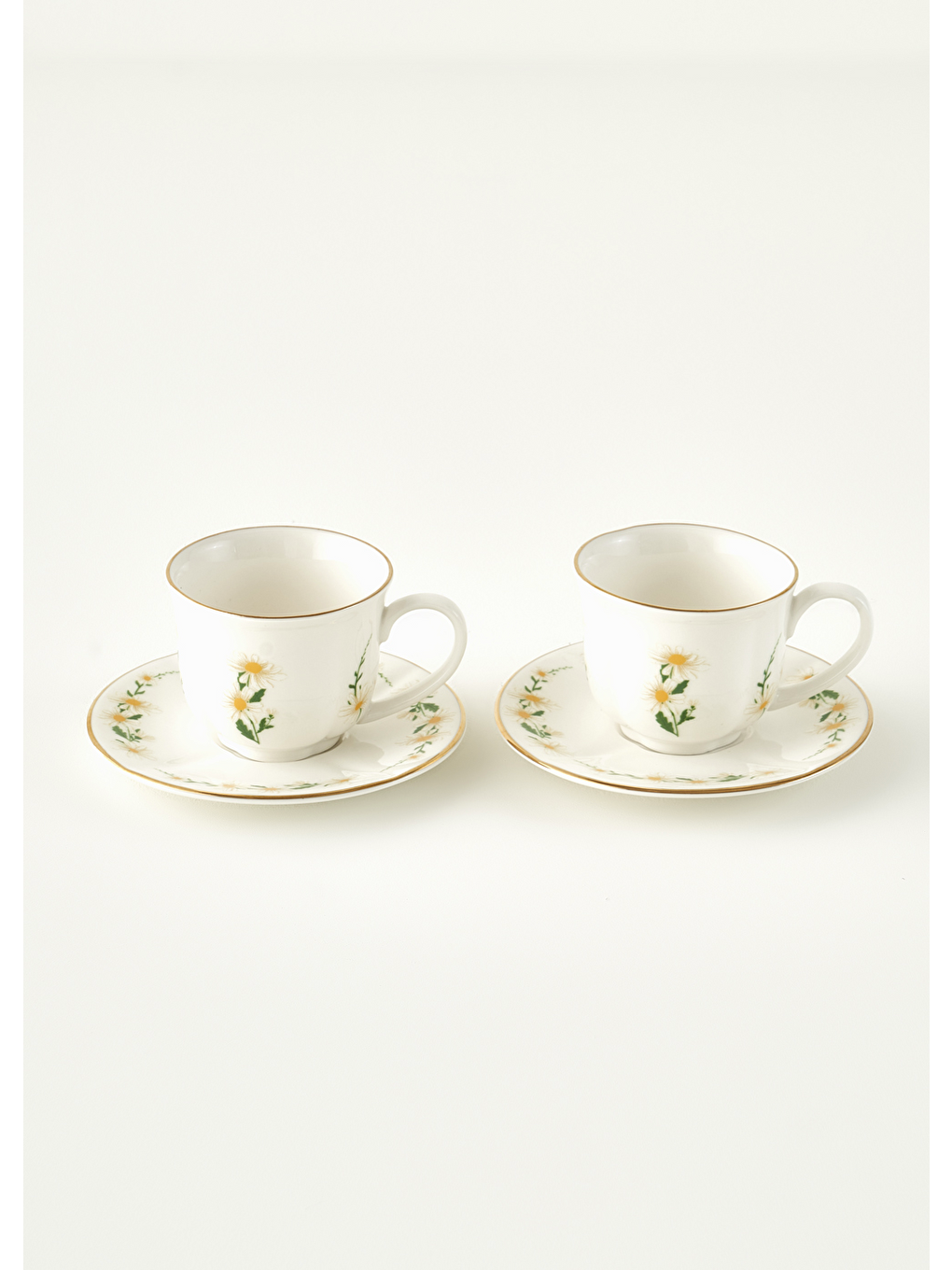Ekru Daisy 2'li Çay Fincanı Seti Krem (200 cc)-4