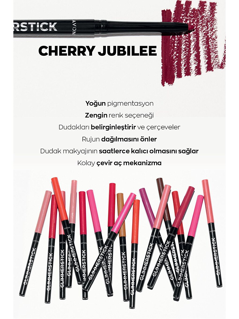 AVON Renksiz Glimmerstick Dudak Kalemi Chery Jubilee - 1