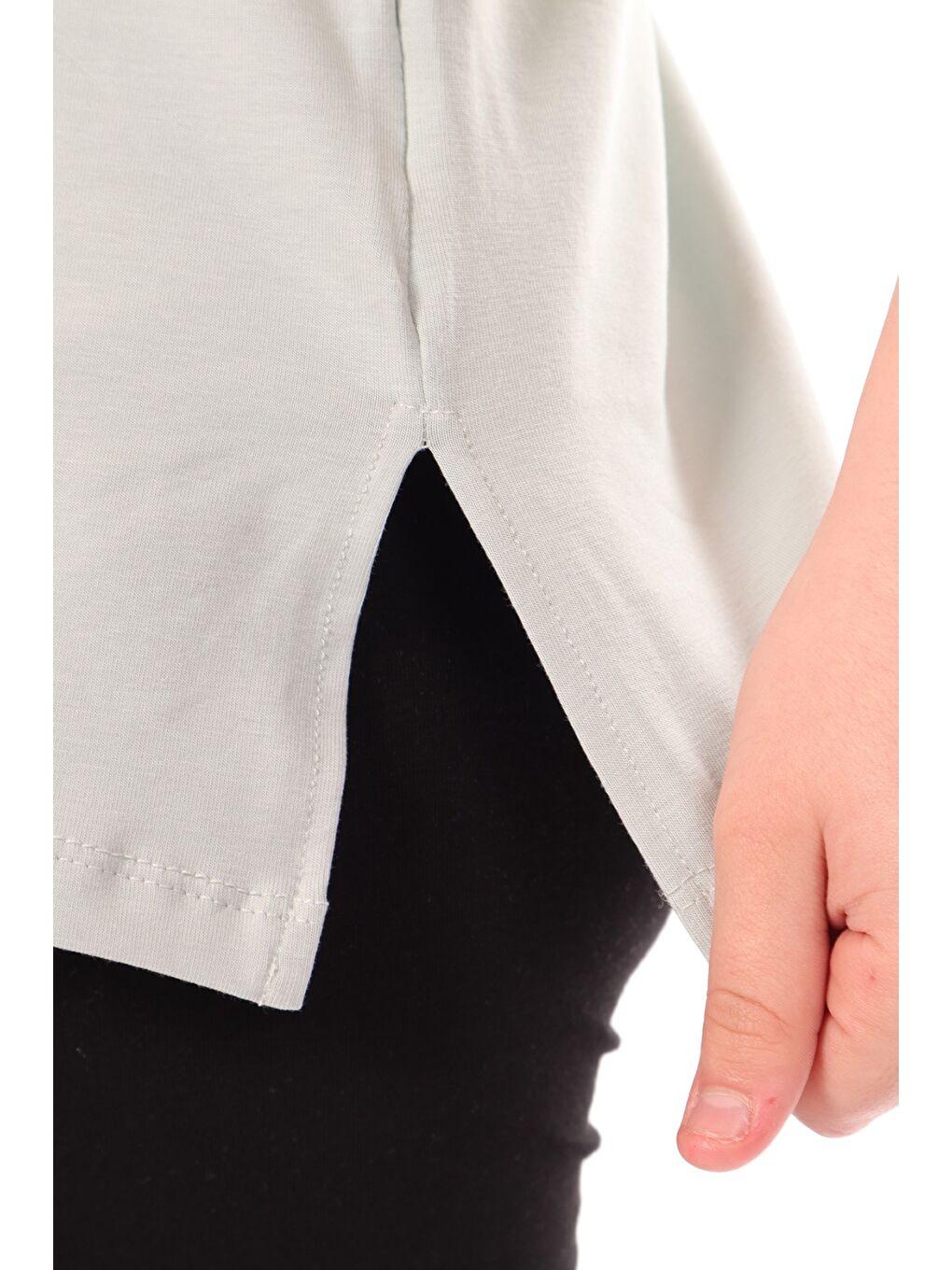 Yeşil Kız Çocuk Nakışlı Tişört-1