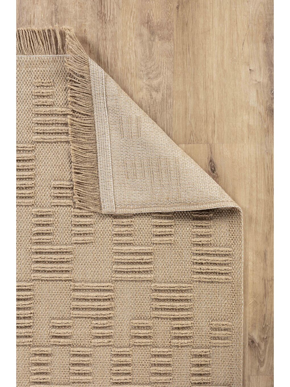 Natura 6664 %100 Doğal Jüt Kilim Bej Renkli Yumuşak Dokulu Kilim Modern Dokuma Kilim-80x300-1