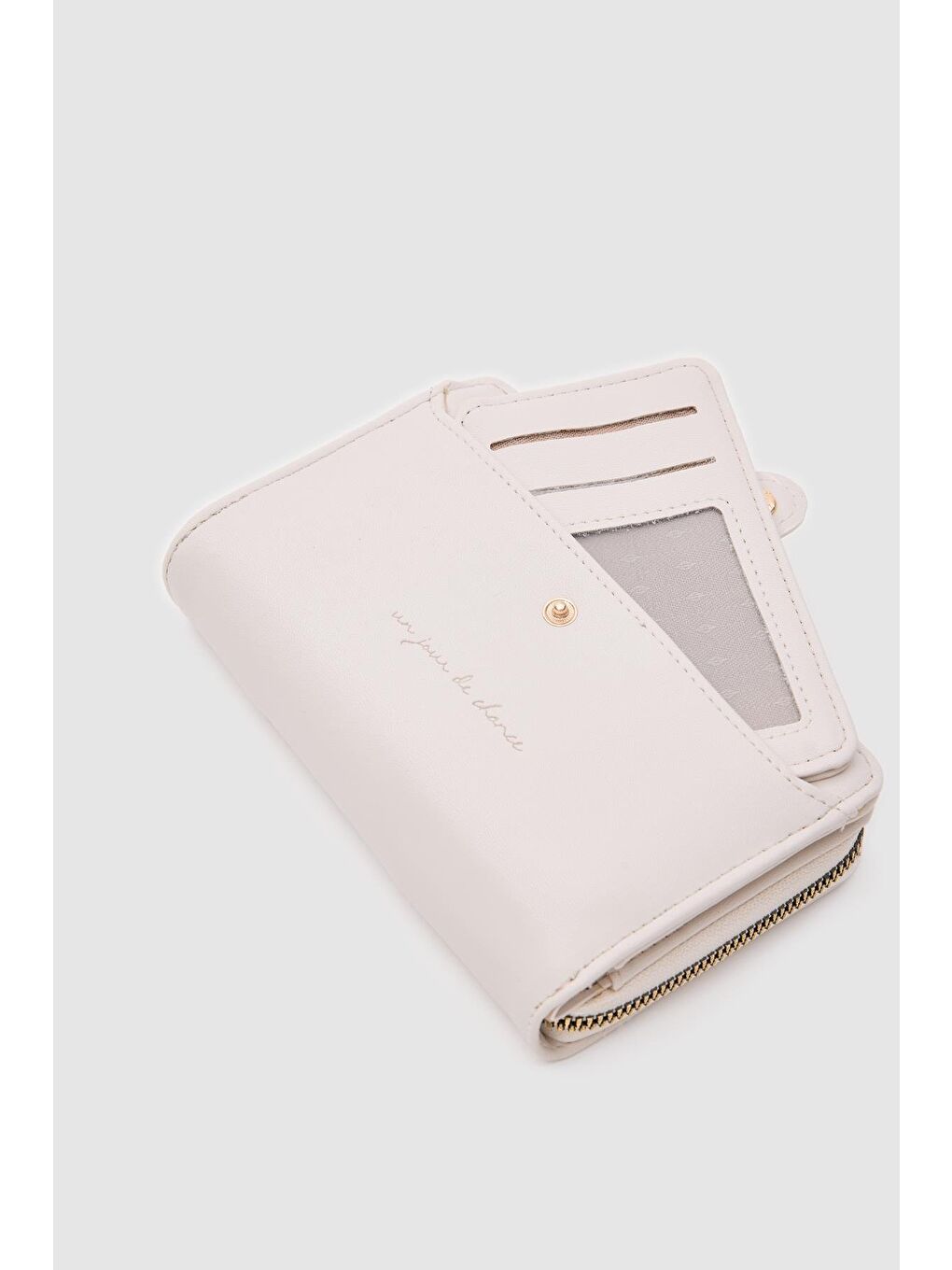 Ekru Angel Kartlıklı Cüzdan  Krem-1