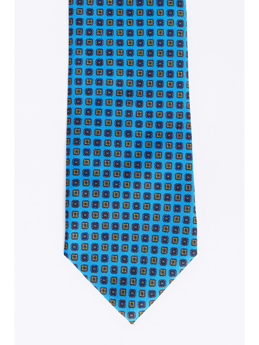 Erkek Mavi Desenli Kravat-1