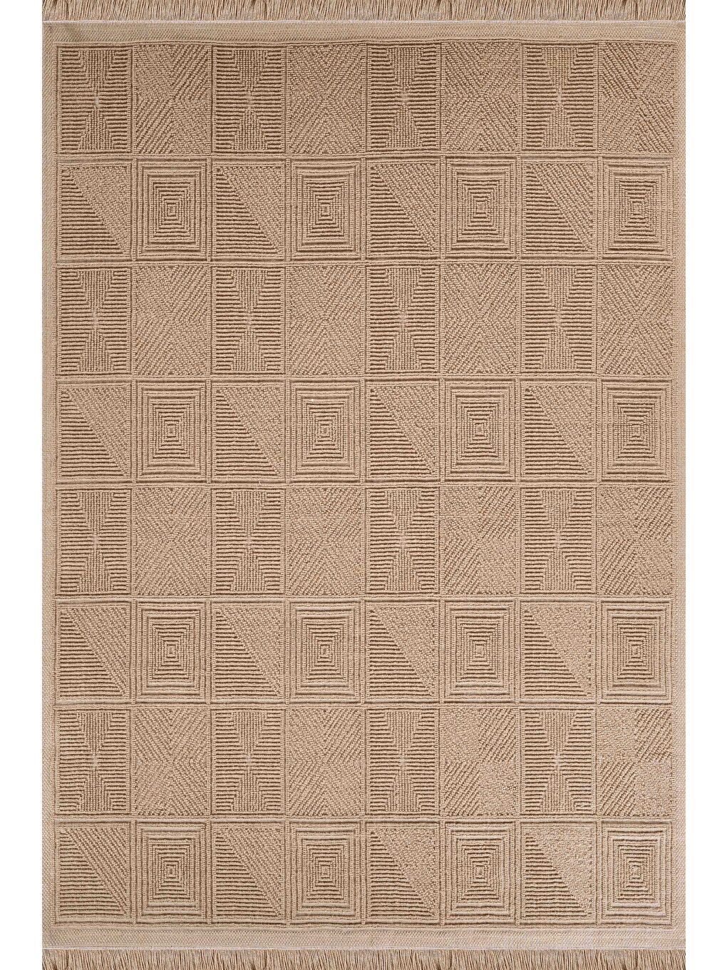 Natura 6661 %100 Doğal Jüt Kilim Bej Renkli Yumuşak Dokulu Kilim Modern Dokuma Kilim-100x200-4