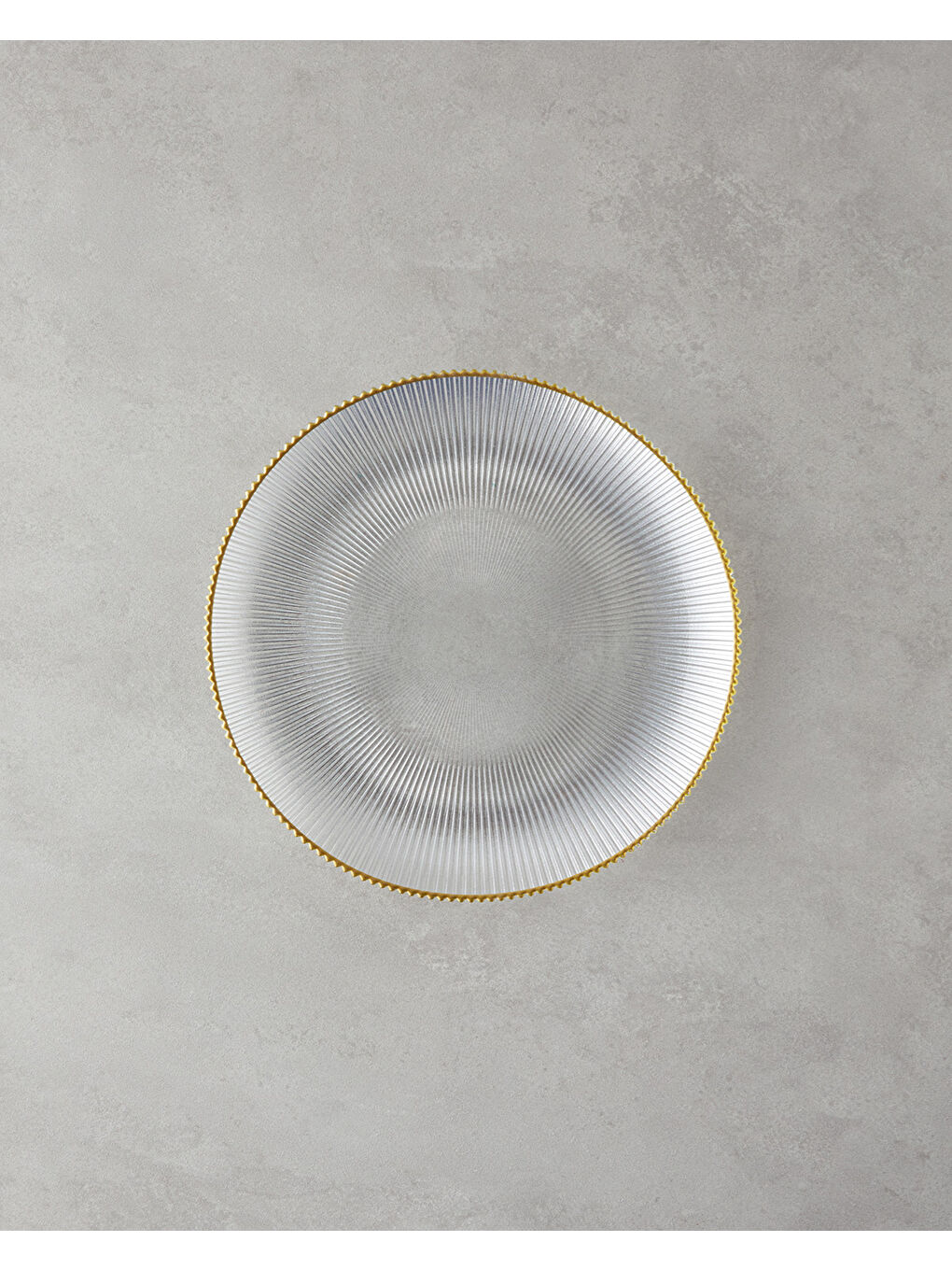 Sarı Graceful Shapes Cam Servis Tabağı Gold-1