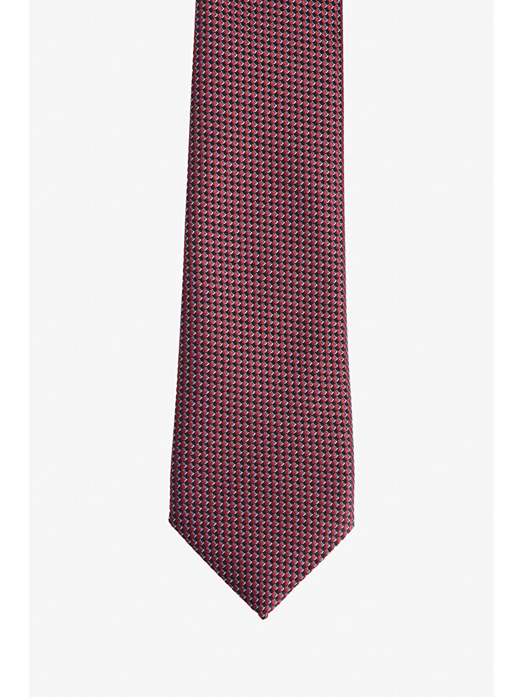 Erkek Bordo-Gri Desenli Kravat-Mendil Set-2