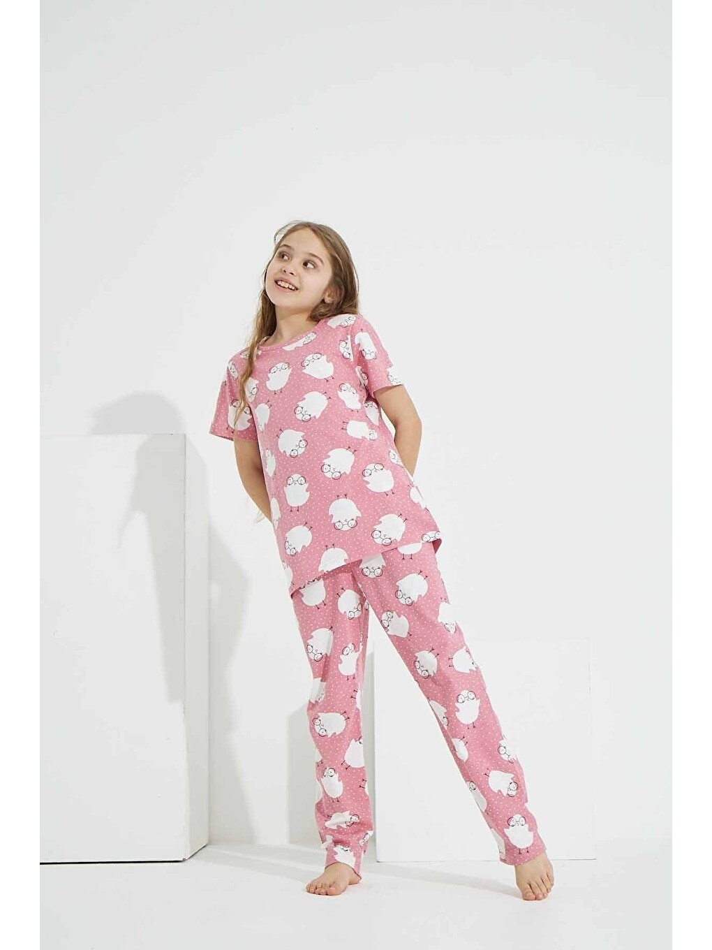 Karışık Pamuklu Elastanlı Pijama Takım-2
