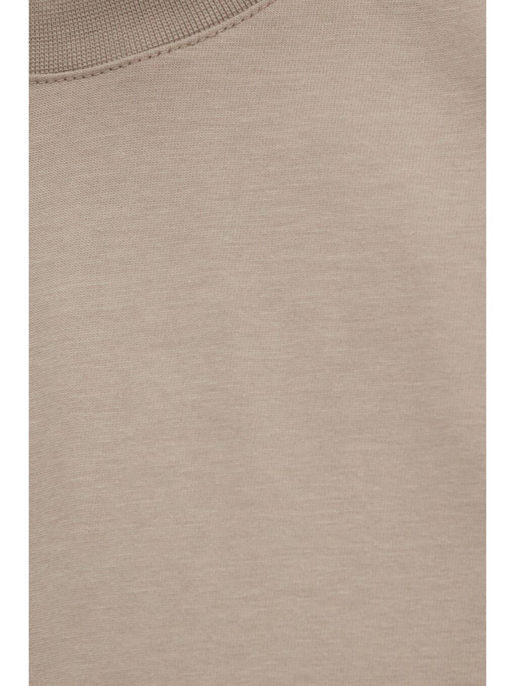 Erkek Boxy Fit Bol Kesim %100 Pamuk Bisiklet Yaka Gri Tişört-5