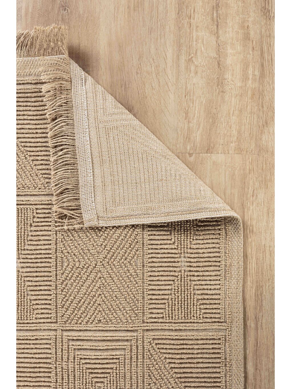 Natura 6661 %100 Doğal Jüt Kilim Bej Renkli Yumuşak Dokulu Kilim Modern Dokuma Kilim-160x230-1