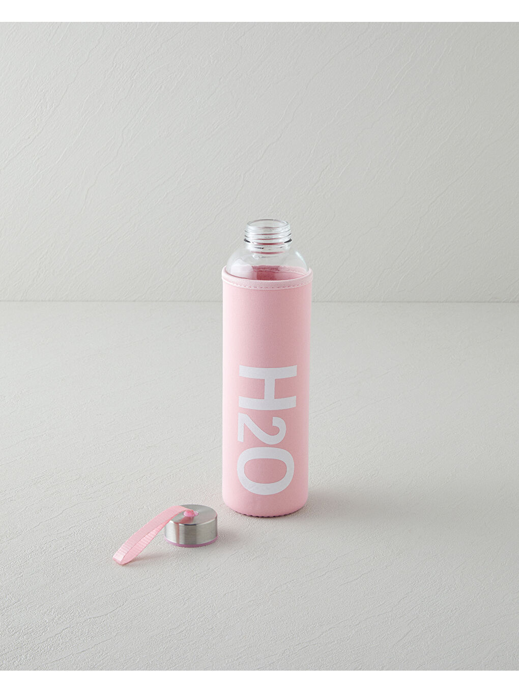 Refresh Bottle Cam Kılıflı Şişe 600 ml Pembe-1