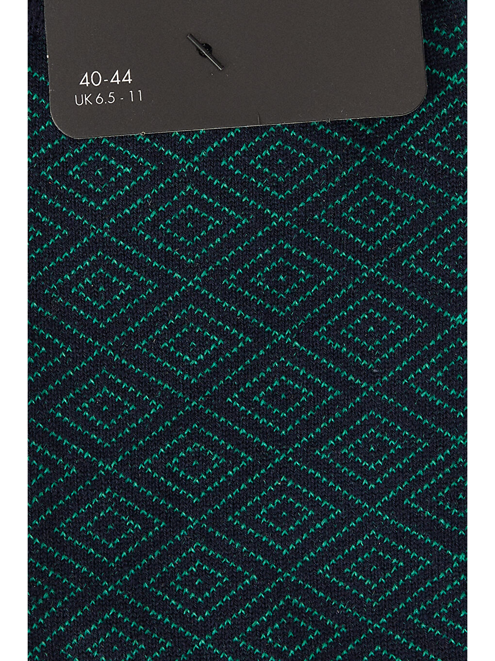 Erkek Lacivert-Yeşil Desenli Pamuklu Soket Çorap-1